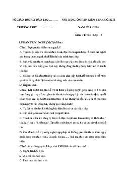 Đề cương ôn tập học kì 1 môn Tin học 11 sách Kết nối tri thức với cuộc sống