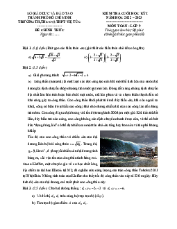 Đề tham khảo học kỳ 1 Toán 9 năm 2022 – 2023 trường Việt Úc – TP HCM