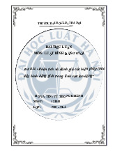 Tiểu luận Phân tích và đánh giá các biện pháp thúc đẩy bình đẳng giới trong lĩnh vực lao động môn Luật bình đẳng giới | Trường Đại học Luật Hà Nội