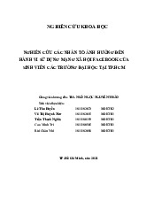 HÀNH VI SỬ DỤNG MẠNG XÃ HỘI FACEBOOK  | Đại học Kinh tế Kỹ thuật Công nghiệp