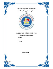 Bài tập lớn đề tài: Xây Dựng Chatbot Cơ Bản | Môn Nhập môn về trí tuệ nhân tạo - Đại học Hải Phòng