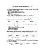 Tổng ôn kiến thức câu hỏi trắc nghiệm chương 1,2,3 | Môn toán cao cấp