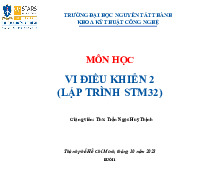 Bài giảng Vi điều khiển - Tổng quan về ARM | Trường Đại học Nguyễn Tất Thành