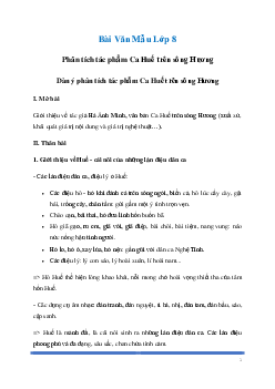 Văn mẫu Ngữ Văn lớp 8: Phân tích tác phẩm Ca Huế trên sông Hương | Kết nối tri thức
