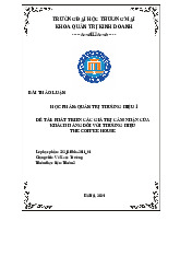 Phát triển các giá trị cảm nhận của khách hàng đối với thương hiệu The Coffee House | Bài thảo luận quản trị thương hiệu