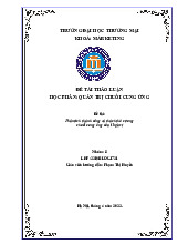 Đề tài thảo luận Phân tích thành công và thách thức trong chuỗi cung ứng của Vinfast | Đại học Thương Mại