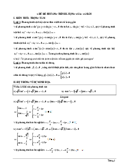 Tài liệu chủ đề phương trình lượng giác thường gặp