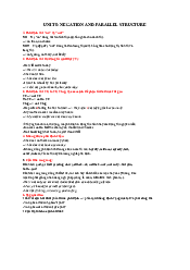 Unit 5 Negation and Parallel Structure - Tiếng anh cơ bản | Đại học Lao động - Xã hội