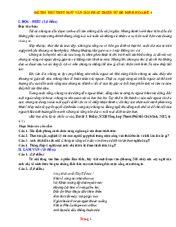 Đề thi thử THPT Quốc gia môn Ngữ văn năm 2023 bám sát đề minh họa - Đề 4 (có lời giải)