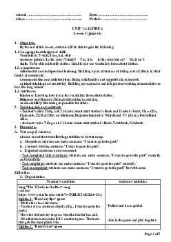 Unit 7: U7L1A | Giáo án Tiếng Anh 2 sách i-Learn Smart Start (Cả năm)
