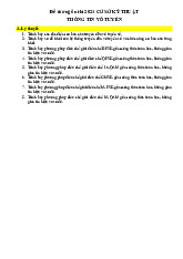 Đề cương ôn thi 2024 môn Kỹ thuật thông tin vô tuyến | Học viện Công Nghệ Bưu Chính Viễn Thông