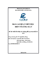 Đồ án điện tử công suất - Tự động hóa | Trường đại học Điện Lực