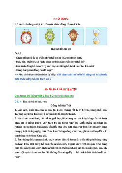 Tiếng Việt 3 trang 90 Bài 1: Đồng hồ Mặt Trời | Chân trời sáng tạo