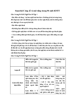 Soạn bài Củng cố và mở rộng trang 94 sách KNTT