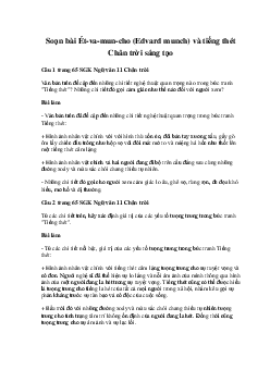 Soạn bài Ét-va-mun-cho (Edvard munch) và tiếng thét | Ngữ văn 11 Chân trời sáng tạo