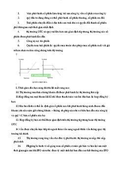 Đề cương ôn tập Tiền tệ, ngân hàng và thị trường tài chính
