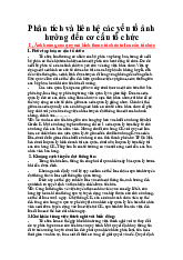 Tổ chức học- Phân tích và liên hệ các yếu tố ảnh hưởng đến cơ cấu tổ chức