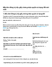 Mẫu đơn đăng ký cấp giấy chứng nhận quyền sử dụng đất mới nhất