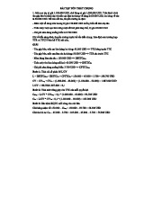 BÀI TẬP TỔN THẤT CHUNG - Phân Tích & Phân Bổ TTC