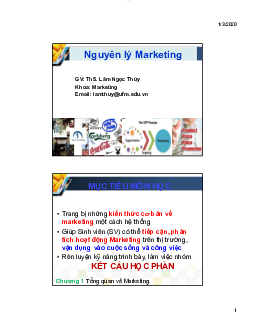 Chương 1 : Tổng quân về Marketing
