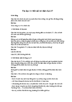 Giải bài 27: Công cụ vẽ và một số ứng dụng | Tin học 11 Kết nối tri thức
