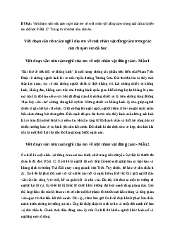 Viết đoạn văn nêu cảm nghĩ của em về một nhân vật dũng cảm  | Văn mẫu Tiếng việt 4| Cánh diều