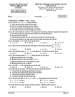 Đề giữa kỳ 1 Toán 10 năm 2022 – 2023 trường chuyên Lê Khiết – Quảng Ngãi