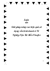 Sử dụng vốn kinh doanh - Kinh tế chính trị Mác-Lê nin | Trường Đại học Tài nguyên và Môi trường Hà Nội