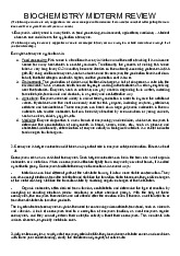 Midterm Review: Enzymes, Metabolism, and Applications | Môn Biochemistry - Trường Đại học Quốc tế, Đại học Quốc gia Thành phố Hồ Chí Minh