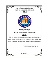 Phân tích và đánh giá các yếu tố môi trường bên ngoài tác động tới công ty cổ phần Dịch vụ Du lịch Bến Thành | Bài thảo luận quản trị chiến lược