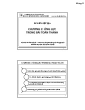 Chương 2: Ứng Lực Trong Bài Toán Thanh | Môn Sức bền vật liệu - Đại học Xây Dựng Hà Nội