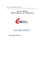 Báo Cáo Tuần 5 - Giao Diện Ứng Viên và Quản Lý Công Việc Môn Quản trị nguồn nhân lực | Trường Đại học Công nghiệp Thành phố Hồ Chí Minh