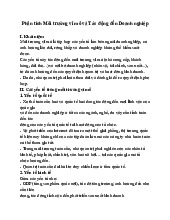 Phân tích Môi trường vĩ mô và Tác động đến Doanh nghiệp | Môn Khoa Học Quản Lí - Đại Học Kinh Doanh Và Công Nghệ Hà Nội