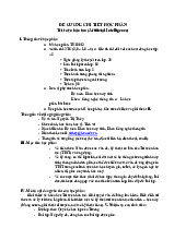 Đề Cương Chi Tiết Học Phần Trí Tuệ Nhân Tạo (Artificial Intelligence)  | Học viện Nông nghiệp Việt Nam