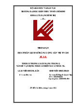 Tiểu luận học phần lịch sử Đảng Cộng Sản Việt Nam | Đại học Kiến trúc Thành phố Hồ Chí Minh