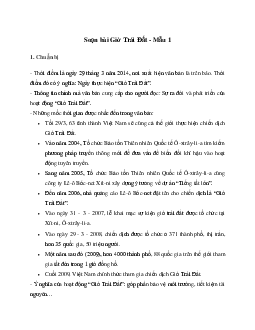 Soạn bài Giờ Trái Đất - Cánh Diều 6