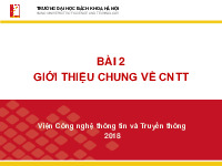 Bài 2- Giới thiệu chung về Công nghệ thông tin | Nhập môn Công nghệ thông tin | Trường Đại học Bách khoa Hà Nội