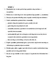 Tổng hợp từ vựng Unit 1,2,3,4 môn tiếng anh cơ bản | Học viện tài chính