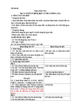 Giáo án Toán lớp 4 Tuần 35 | Kết nối tri thức