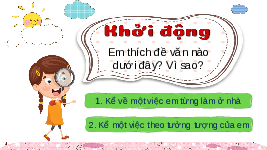 Giáo án điện tử Tiếng Việt 3 Tập 1 Bài 12 Kết nối tri thức: Bài tập làm văn - Đọc