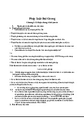 Lí Thuyết PLDC Chương 1, 2, 3, 4 Tóm Tắt | Pháp Luật Đại Cương | Học viện Tài chính