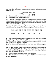 Đề thi thử cuối kì môn Xác suất thống kê | Học viện Chính sách và Phát triển