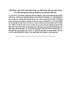 Văn mẫu 8 | Cảm nhận về một nhân vật, sự kiện hoặc chi tiết trong văn bản Mắt sói