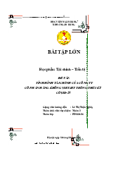 Đề tài: tình hình tài chính của công ty cổ phần hàng không Vietjet trong thời kỳ covid-19 | tài chính tiền tệ