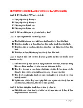 Đề thi thử cuối kì tâm lý y học | Đại học Y Khoa Phạm Ngọc Thạch