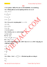 ĐỀ THI TOÁN HK 2 lớp 8