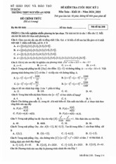 Đề cuối học kỳ 2 Toán 10 năm 2024 – 2025 trường THPT Nguyễn An Ninh – TP HCM