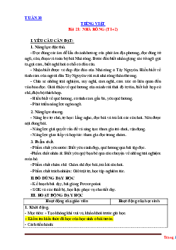 Giáo án Tiếng Việt 3 Kết nối tri thức tuần 30