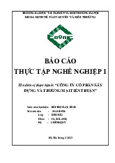 BÁO CÁO THỰC TẬP NGHỀ NGHIỆP 1 - CÔNG TY TIẾN THUẬN 2023