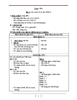 Bài 2 Giáo án buổi 2 Toán 1 | Kết nối tri thức với cuộc sống (HK1)